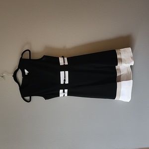 Calvin Klein fit and flare colorblock dress